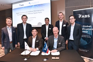 ABS and Pelagus 3D Pte. Ltd., a joint venture company of thyssenkrupp and Wilhelmsen, signed a memorandum of understanding (MOU) to advance the technologies and adoption of on-demand additive manufacturing (AM) of marine and offshore spare parts.